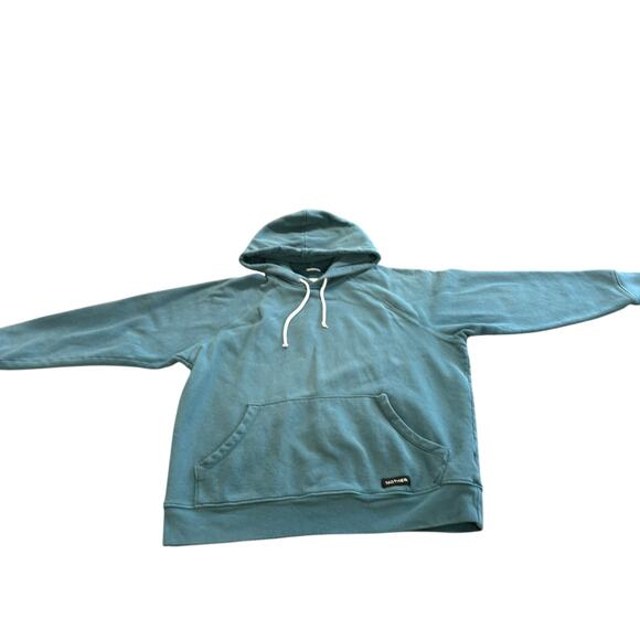 "MOTHER" Blue/Green Hoodie SZ L Kangaroo Pocket Plz Read Description Final Sale! - Picture 1 of 12